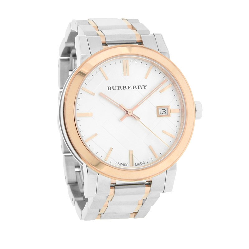 Burberry The City Women’s Silver Date Dial Two Tone Swiss Quartz Watch BU9006