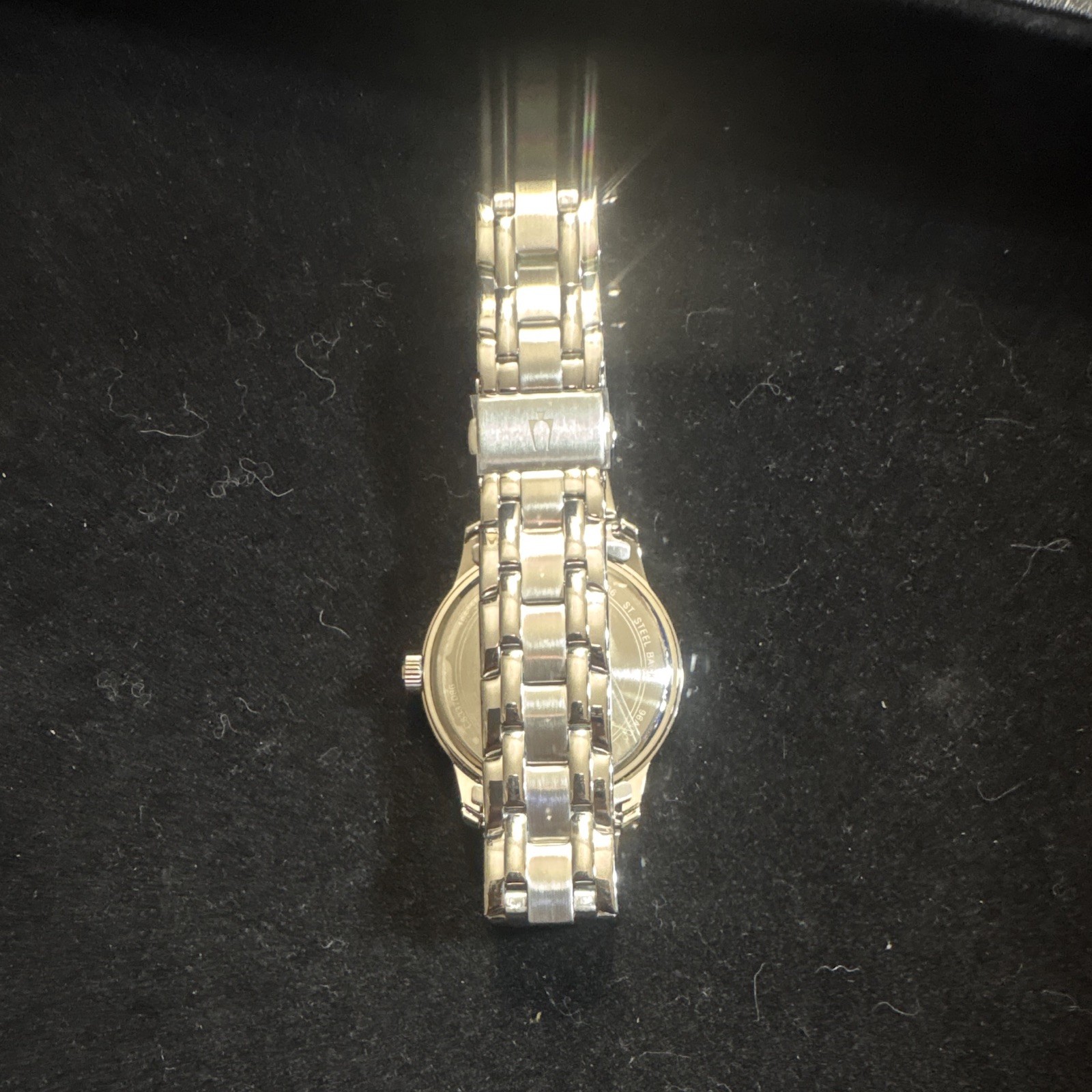 Bulova 1st Women’s Quartz Analog Wristwatch Silver Dial Steel Bracelet 30m
