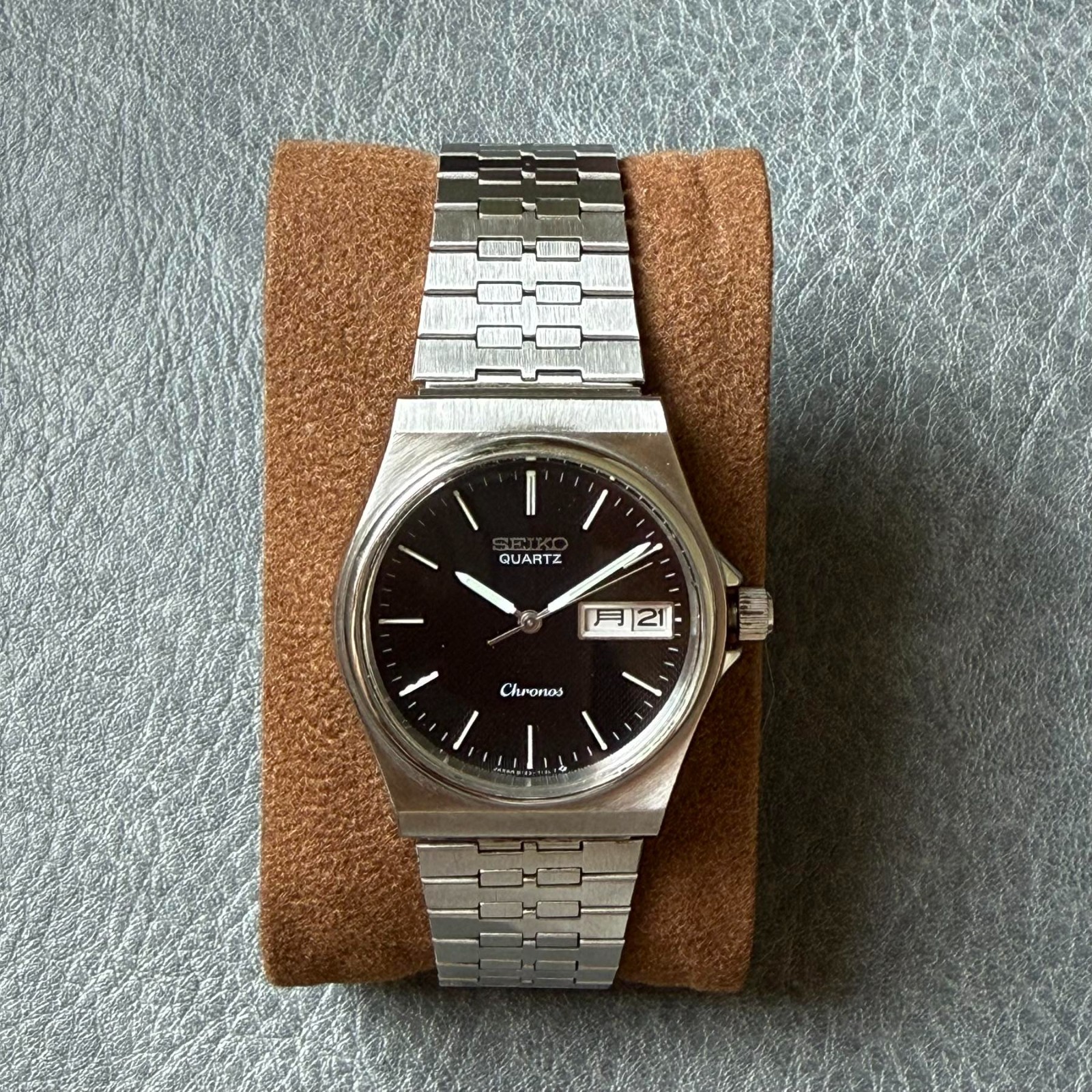 1984 Seiko Chronos 8123-7090 Vintage Japan Day-Date Quartz
