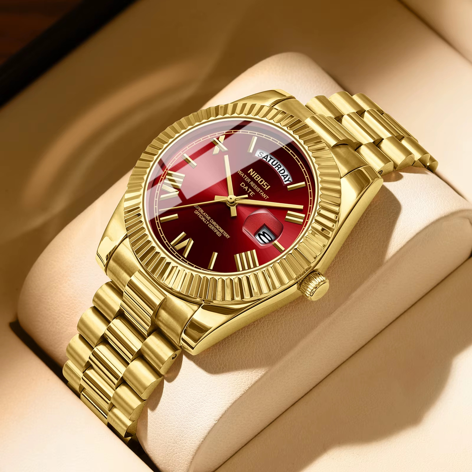 NIBOSI 2628 Men’s Quartz Watch – Waterproof Stainless Steel Casual Style