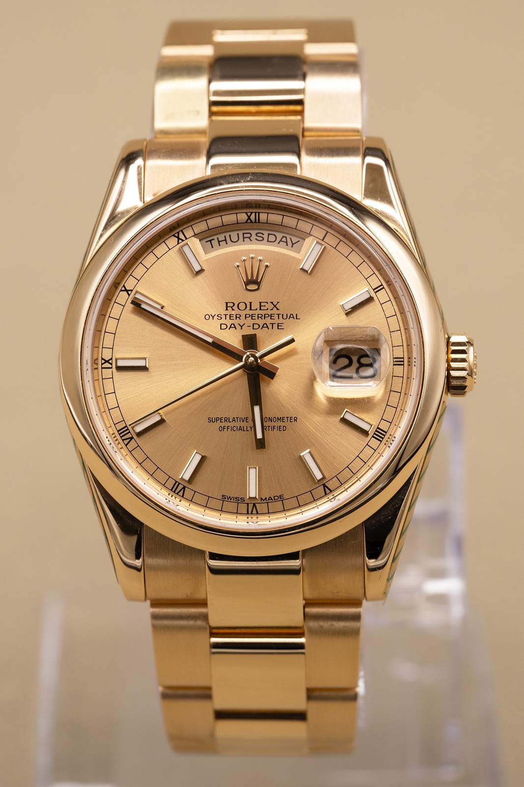 Rolex Day-Date 36 Champagne Dial with Box