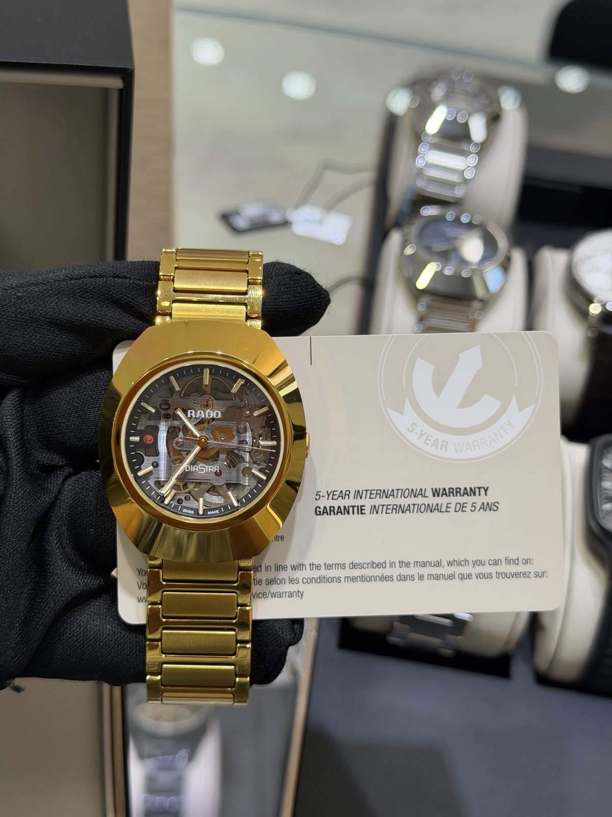 New Rado Original Automatic DiaStar Skeleton Yellow Gold Men’s Watch R12164153