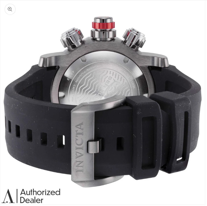 Invicta Mens 57mm SEA HUNTER Chronograph Quartz Red/Black/Silver Tone 100m Watch