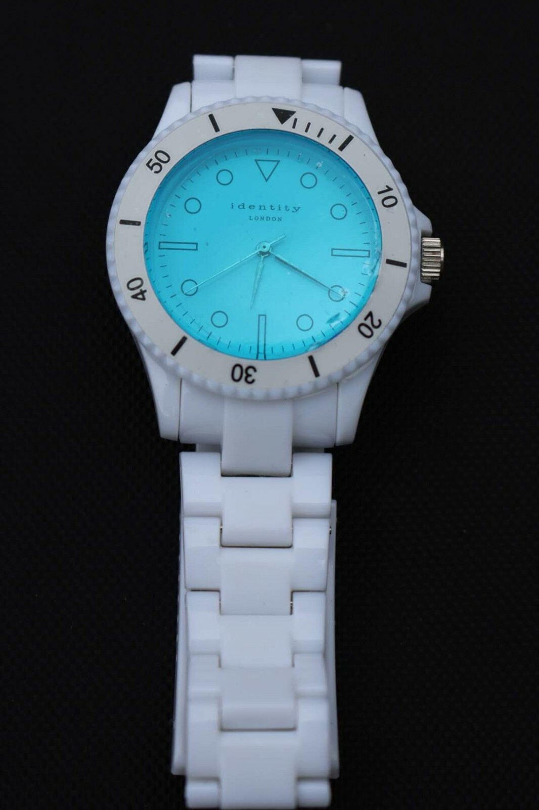 IDENTITY LONDON BLUE & WHITE BRACELET WATCH