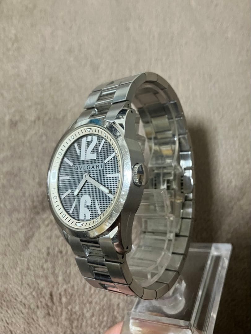 Bvlgari Solotempo ST37S Quartz Watch 37mm Excellent Condition Box & Papers Japan
