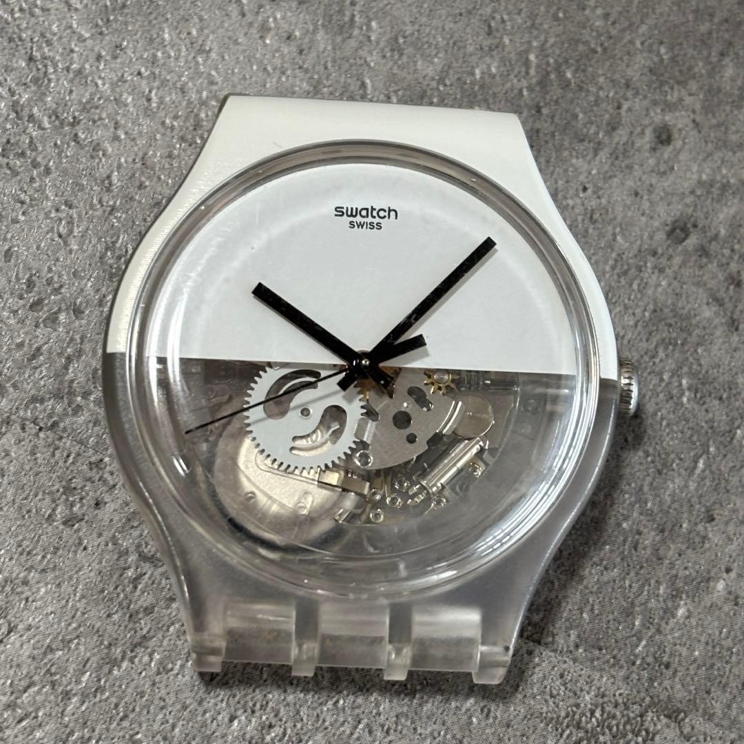 Swatch Underwater Watch SUOW107 White Transparent Used Battery Checked