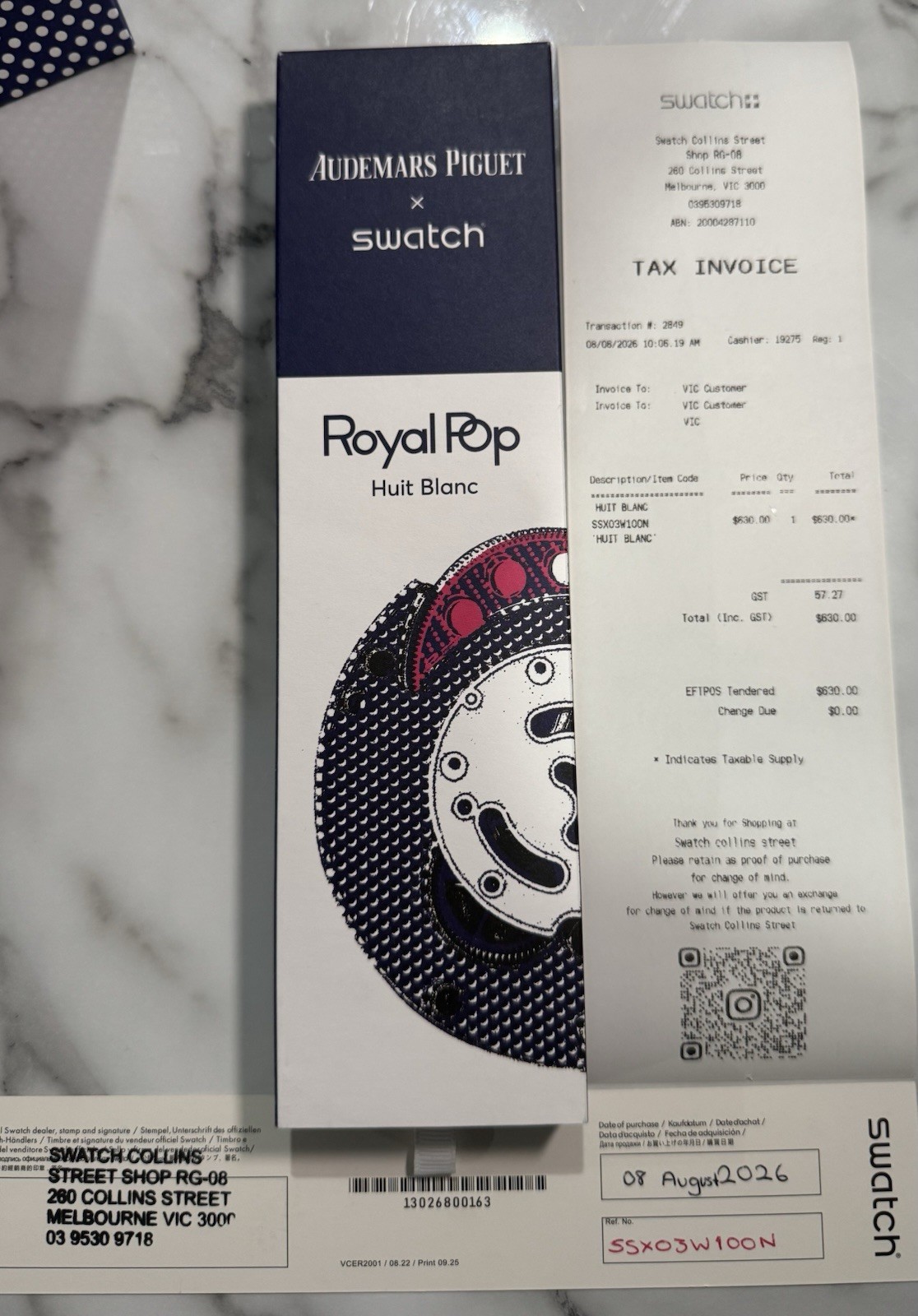 Swatch Royal Pop Huit Blanc (INHAND✅)