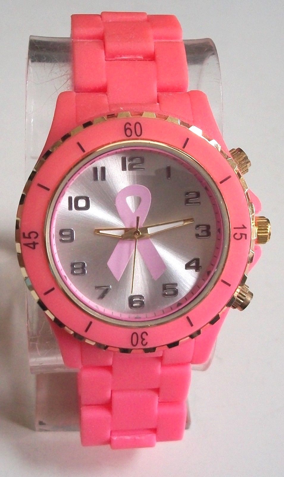 Women’s Breast Cancer Awareness Pink Ribbon Fashion Casual Wear Wrist Watch