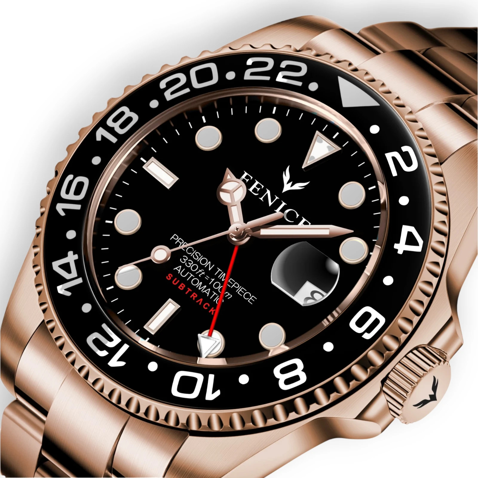 Phoenix Subtrack Monarch GMT 10ATM Automatic Watch with Seiko NH34 Movement