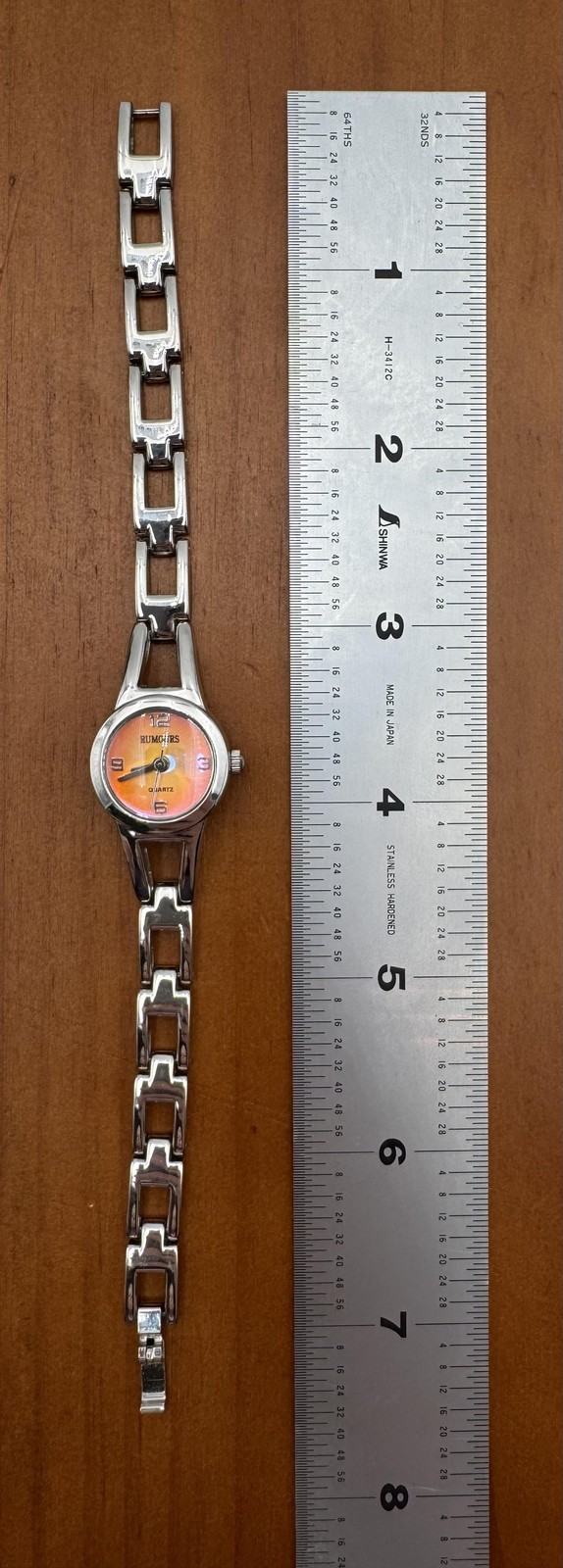 Rumours Womens Watch 18mm Pink Dial Silver Tone Bracelet Quartz Analog 40727