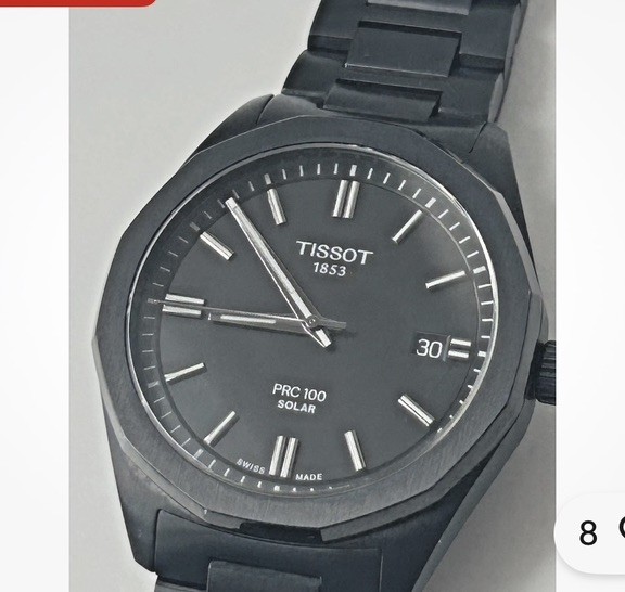 Tissot PRC 100 Solar Quartz 39mm Black Stainless Steel Watch T151.422.33.051.00