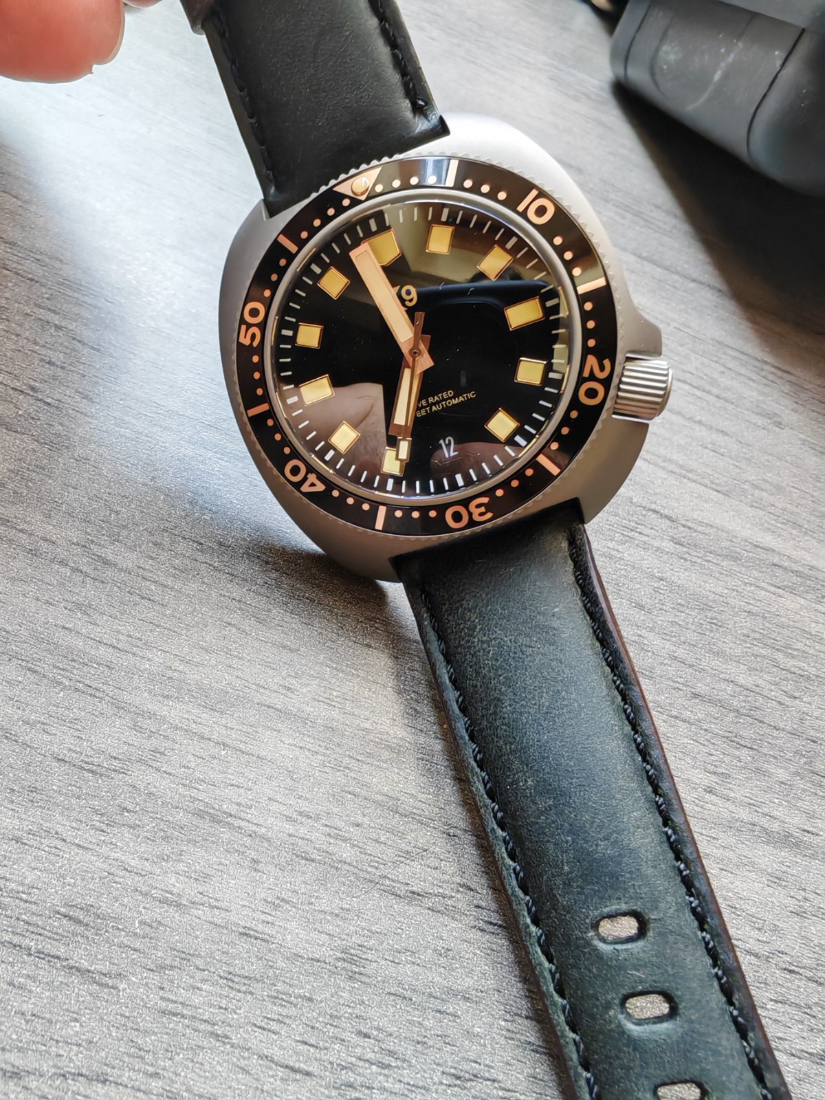 TC-9 1976 Titanium Turtle Seiko Auto Limited Edition Watch + Vaymont Ti Bracelet