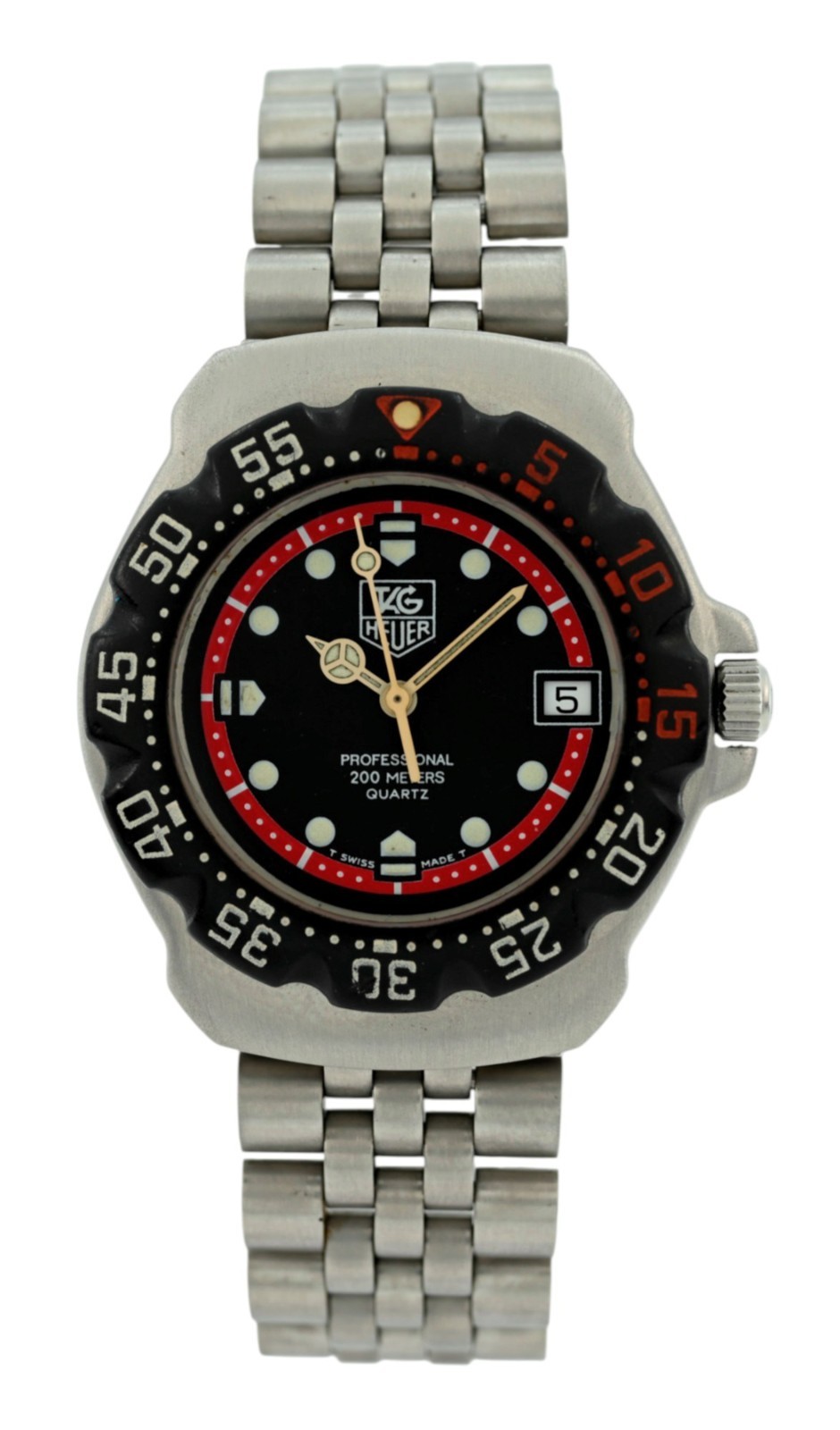 Tag Heuer 35mm Men’s Formula 1 Black/ Red Stainless F1 Watch 494/3 Ref: WA1214!
