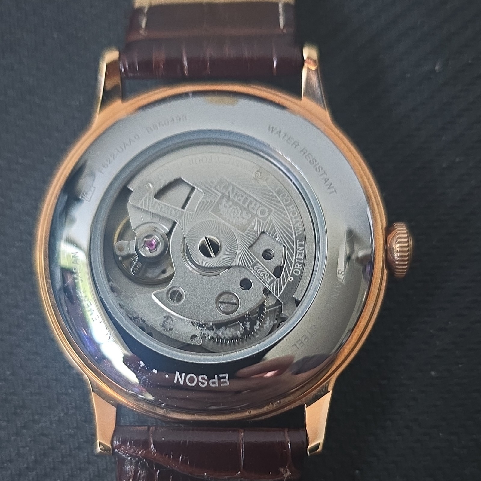 Orient Bambino F622-UAA0 Automatic Date 40.5mm White Dial Brown Leather Strap