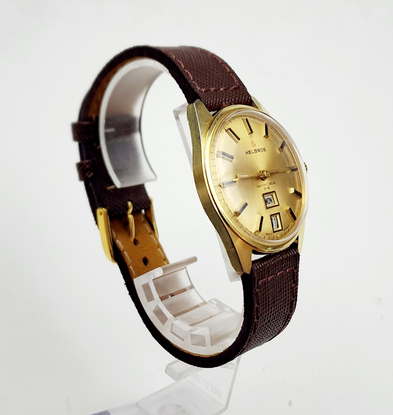 Men’s WEST GERMANY Vintage 70’s Watch HELBROS Cal.PUW 460. Manual Wind