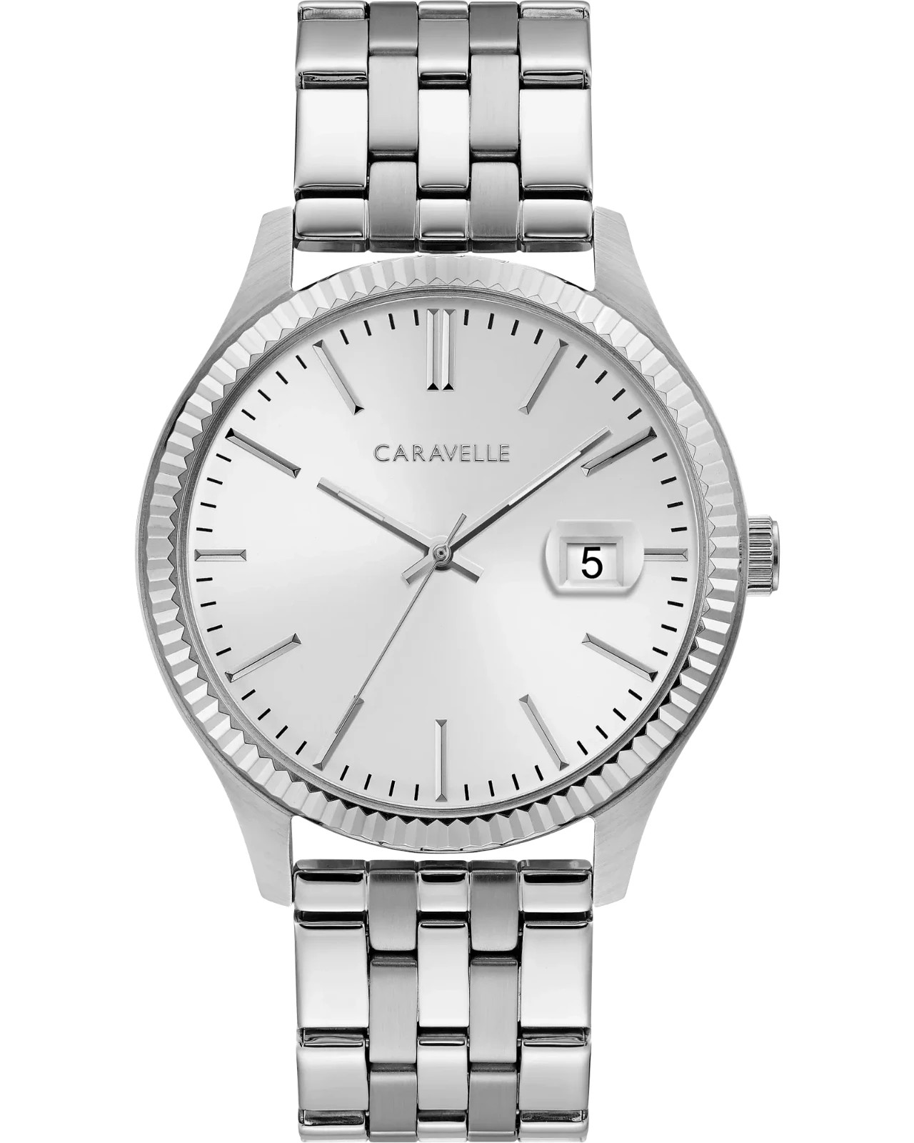 Caravelle by Bulova Women’s White Dial Silver Stainless Steel 41mm Watch 43B163