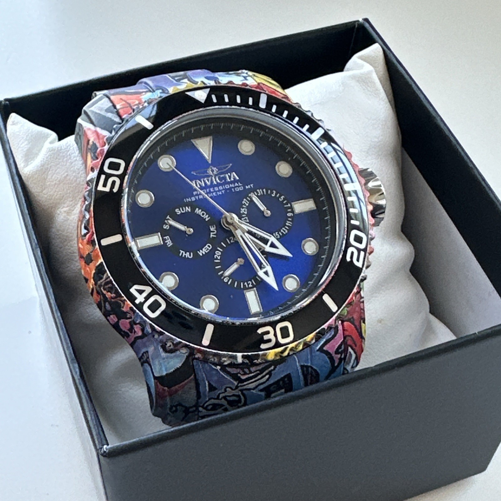 Invicta Men’s Watch Pro Diver Quartz Blue Dial Aqua Plating Steel Bracelet 47856