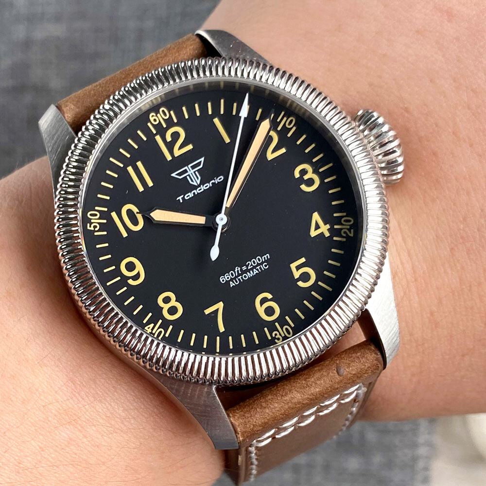 20ATM Diver 39mm Japan NH35A PT5000 Automatic Movement Men Watch Big Crown Lume