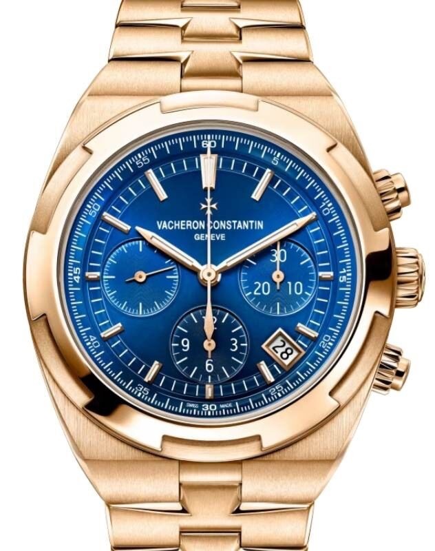 Vacheron Constantin Overseas Chronograph Rose Gold 42.5mm Blue 5520V/210R-B952