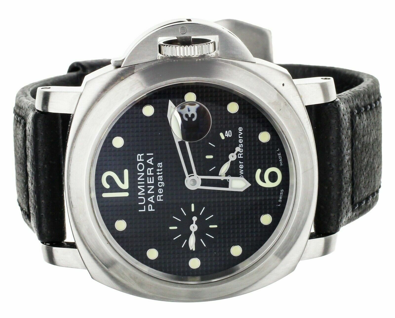 PANERAI LUMINOR REGATTA CLASSIC YACHT CHALLENGE HOBNAIL BLACK DIAL 44MM PAM222
