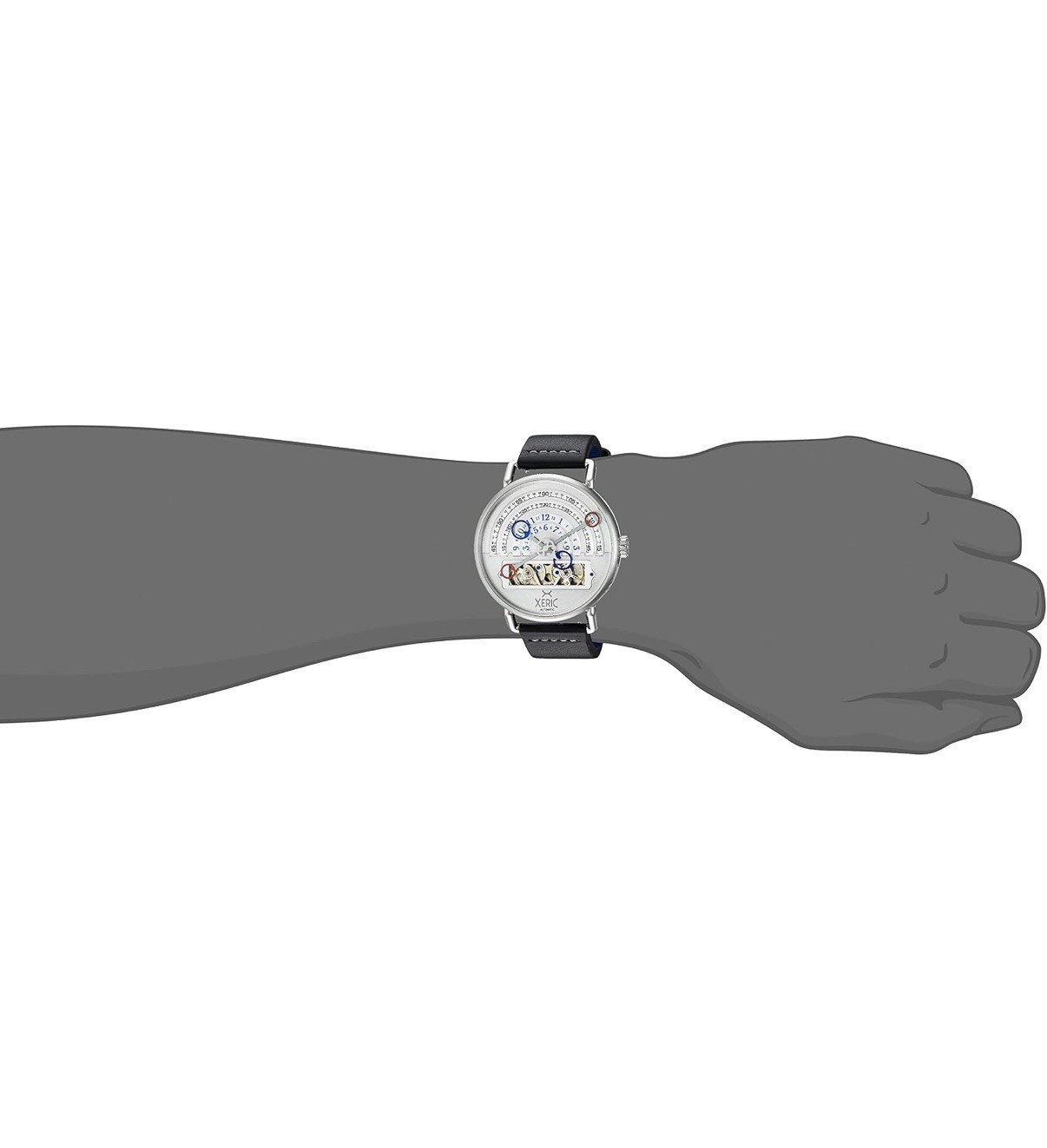 Xeric Halograph Limited Edition Automatic 46mm SS Silver Dial Blue Strap