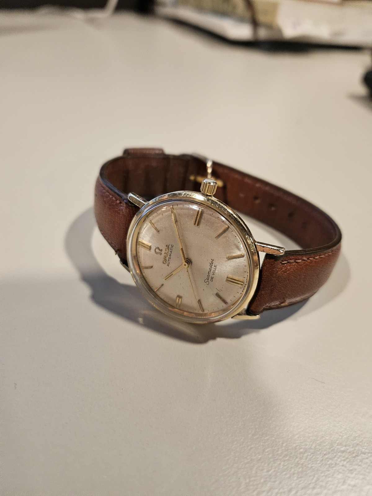 Omega Seamaster Deville Automatic Gold Watch