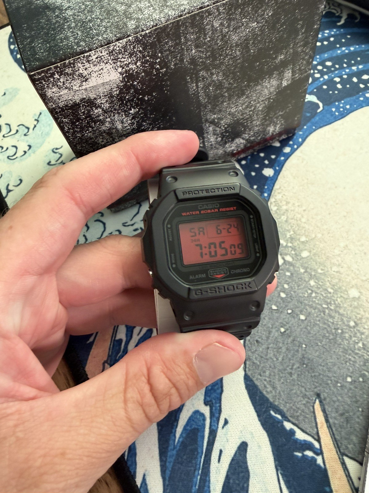 Casio G-Shock Red Digital Dial Black Resin Men’s Watch DW-5600BBR-1