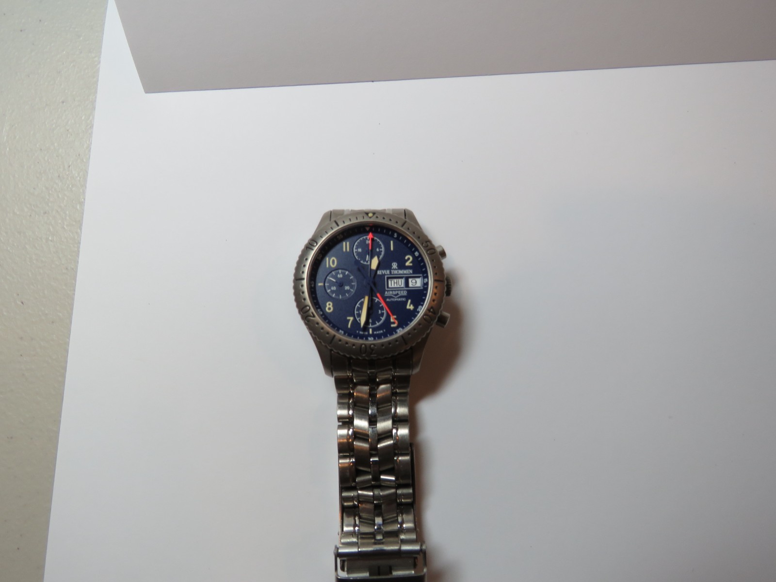 Revue Thommen Airspeed Automatic Chronograph Watch, Lemania 5100, Rare