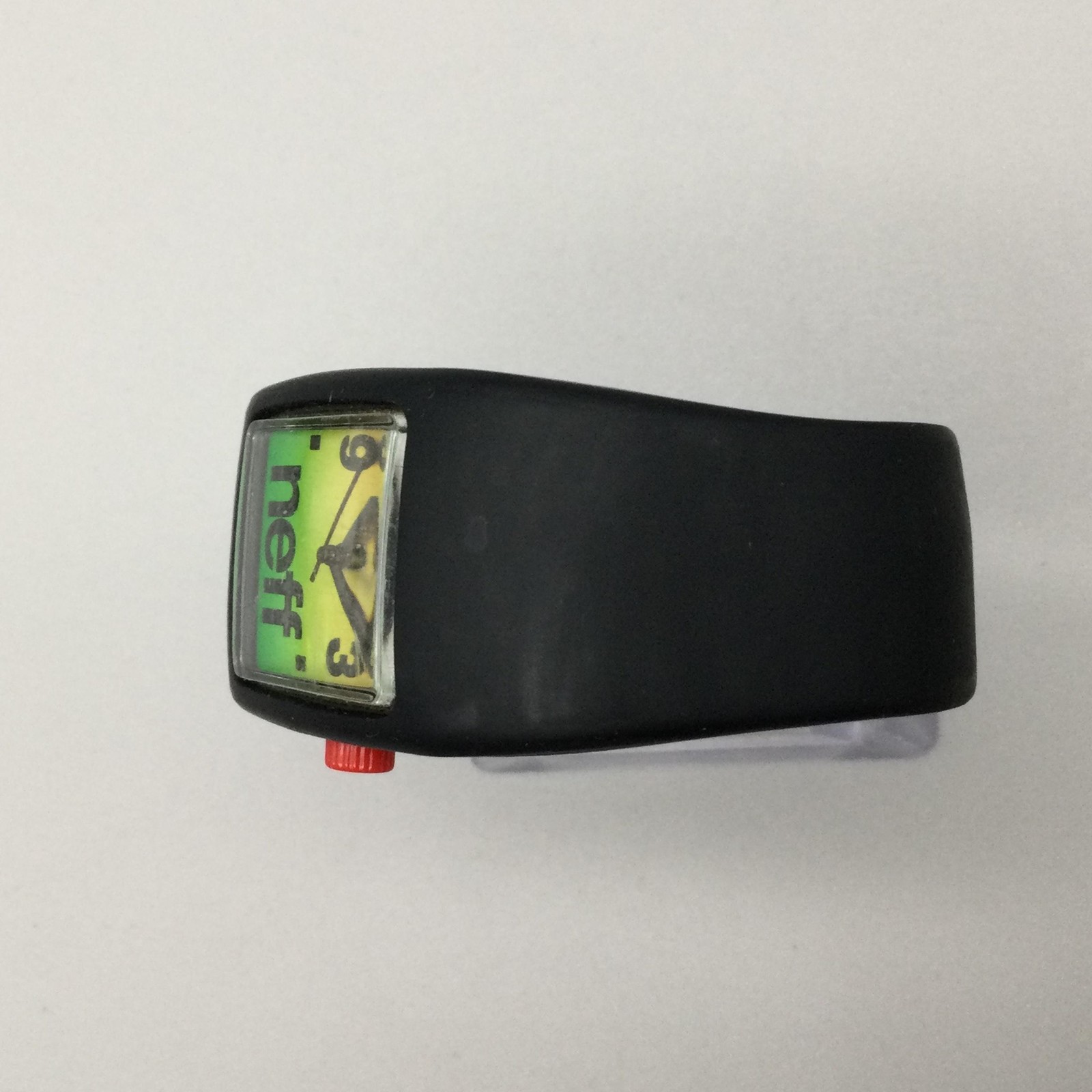 Neff Bandit Women Watch 28mm Multicolor Dial Black Silicone Cuff New Battery