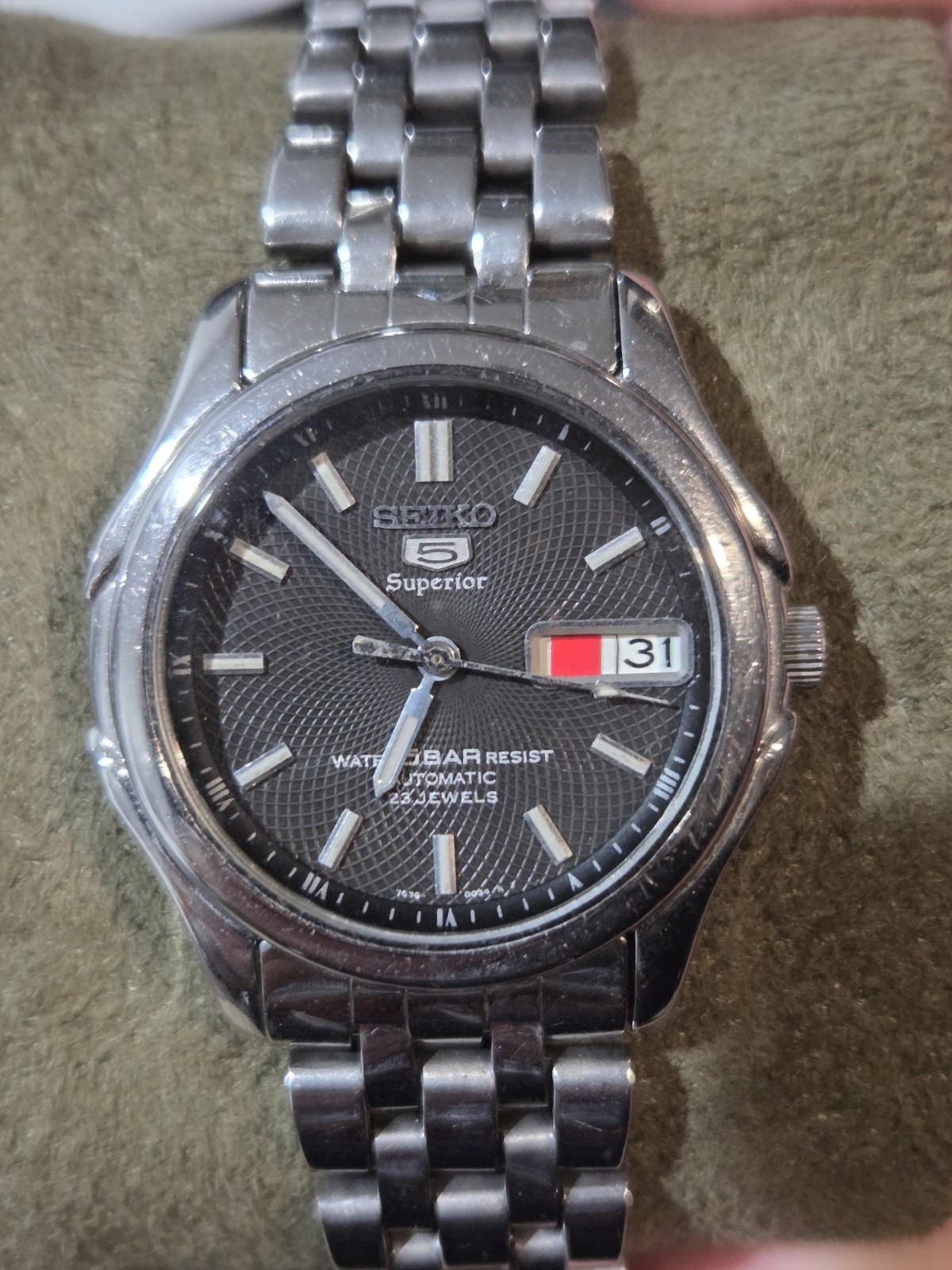 Vintage Seiko 5 Superior Automatic 7S36-0030 | Whirlpool Dial | 23 Jewels | Rare