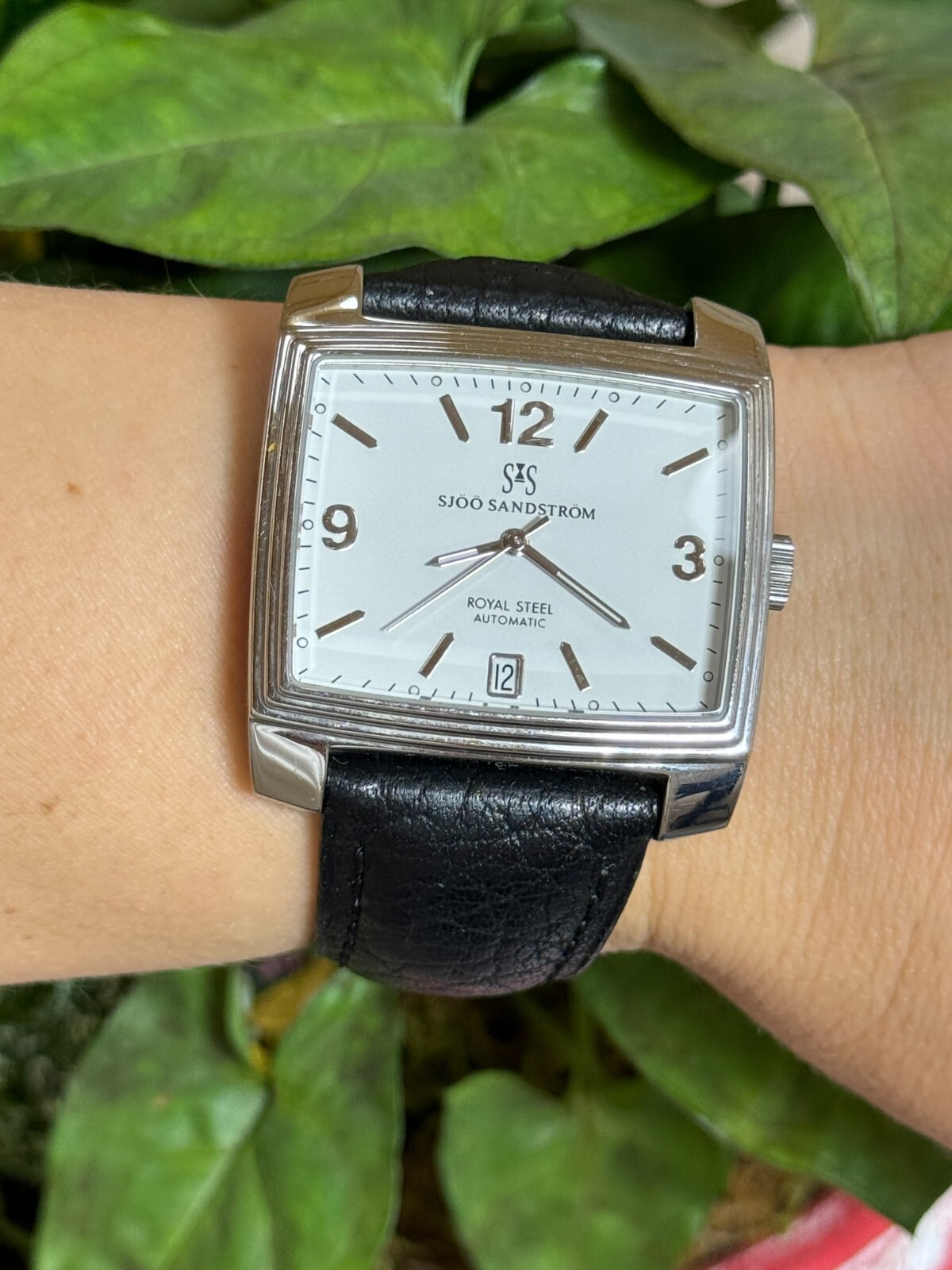Sjoo Sandstrom Quattro Watch Automatic Date Royal Steel Mens Made In Sweden