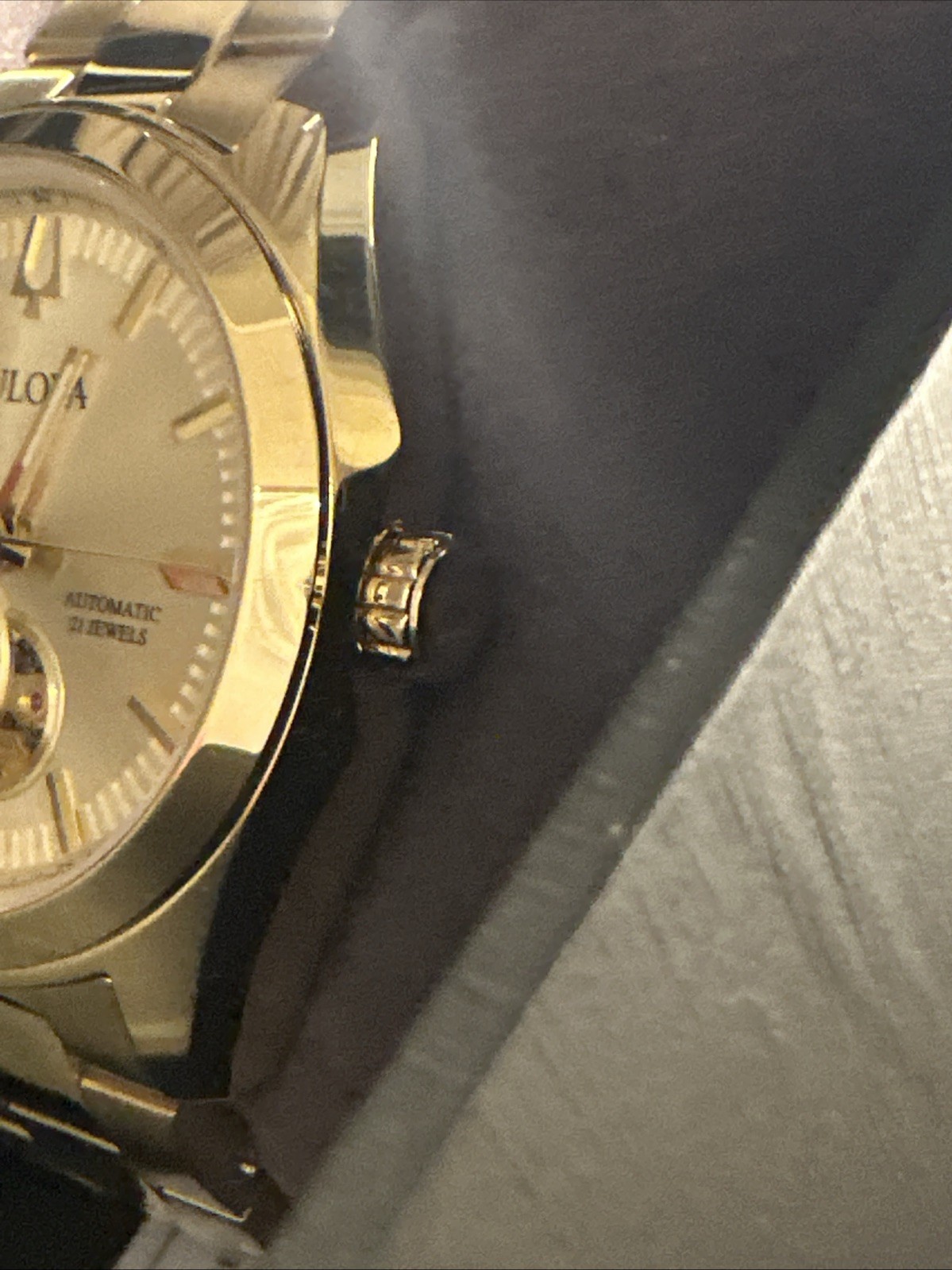 Bulova Men’s Classic Surveyor Automatic Gold Stainless Steel Watch 39 MM 97A182