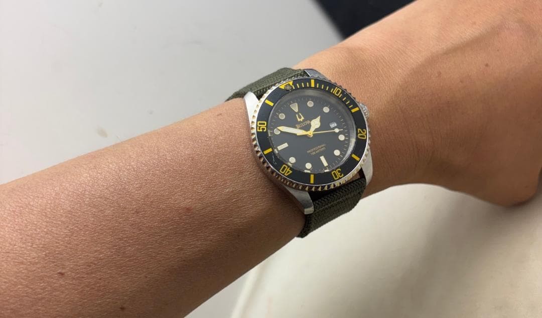 BULOVA Quartz Mens Stainless Diver 1.57in Watch