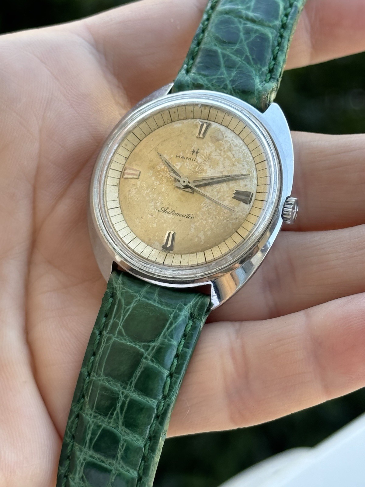 Vintage Hamilton 4000-3 Automatic Eta 2451 Mens 35.5mm Swiss Made Years 1960