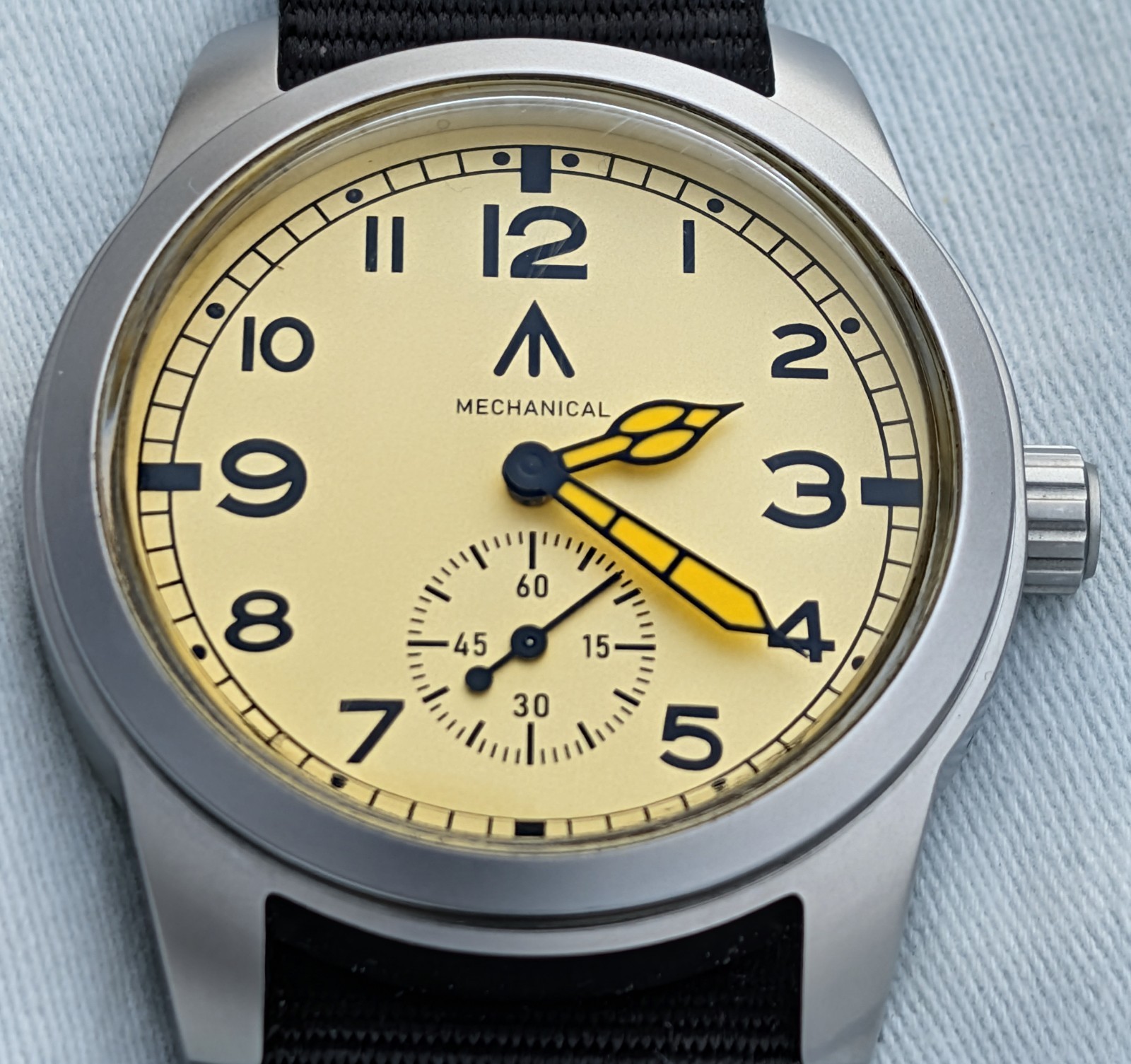 Toujours Pret Mechanical Dirty Dozen Military watch Blasted Stainless steel 39mm