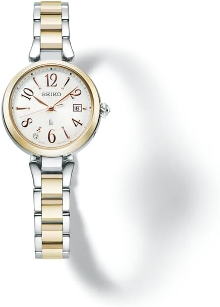 SEIKO SSQW086 LUKIA Grow Solar Radio Titanium Women’s Watch Titanium Band NEW