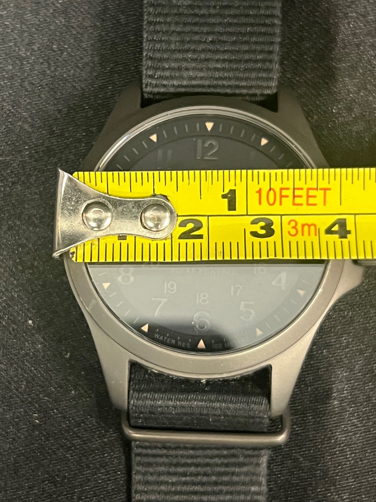 Timex Solar Powered Black Cloth Strap 12 Hour Watch NEW BATTERY Japan