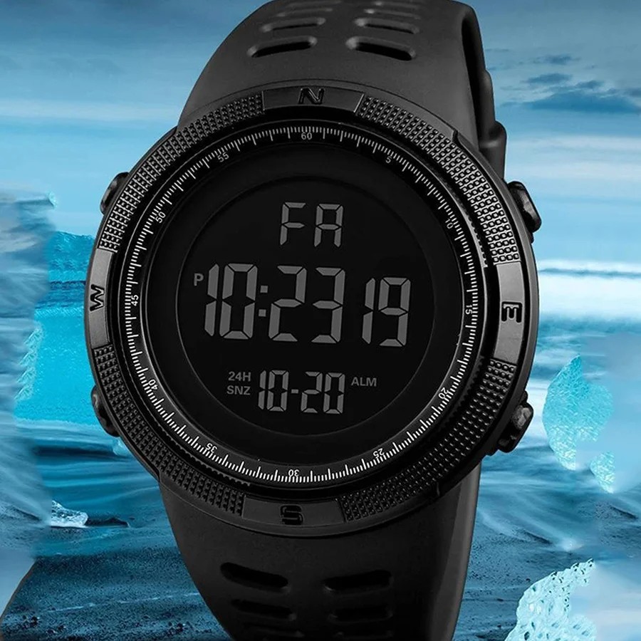 Men Digital Sports Watch Waterproof Casual Luminous Stopwatch Alarm Simple 1pcs