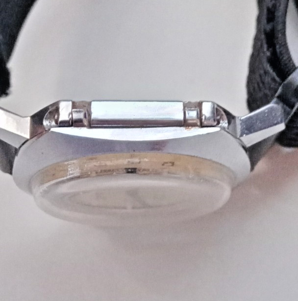 Vintage Soviet mechanical men’s Raketa watch for the blind. USSR. Running