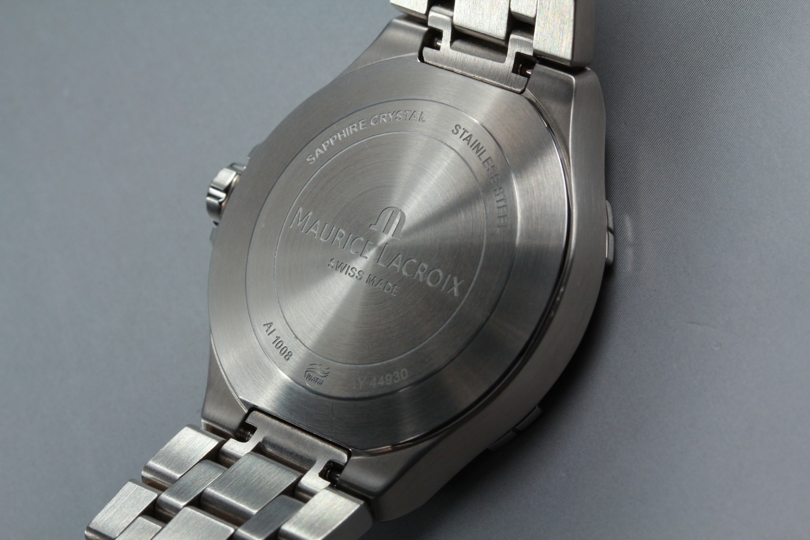 Maurice Lacroix Aikon AI1008 Black SS Date Quartz Swiss Made Watch [Box Damaged]
