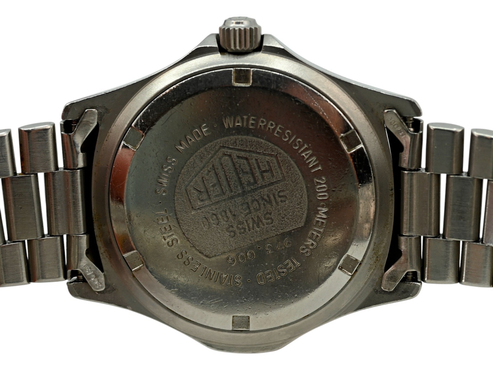 Heuer (Pre-Tag) Men’s 37mm Professional 2000 Series Black Dial Watch Ref 973.006