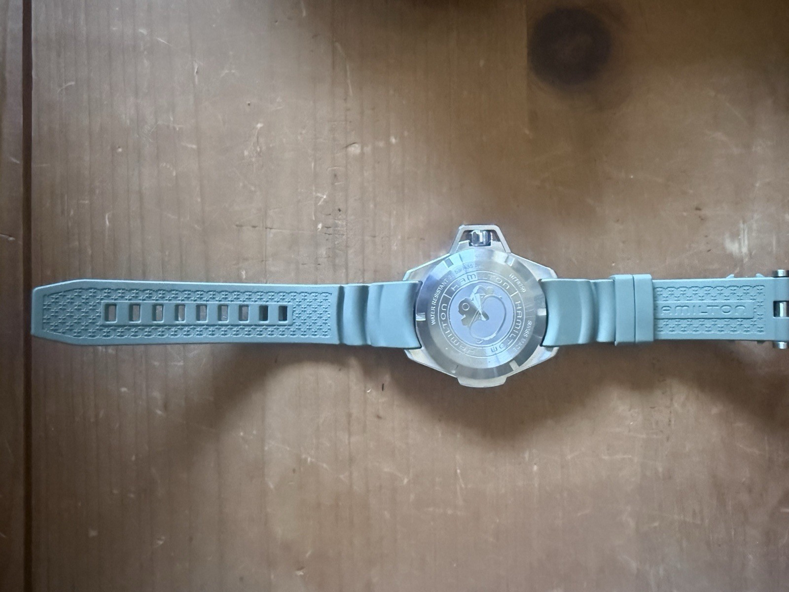 Hamilton Khaki Navy Frogman Automatic 300m Diver Black Dial Green Strap 46mm
