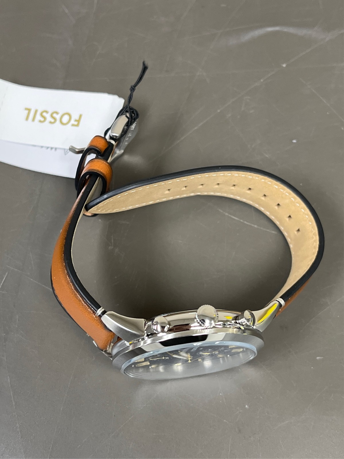 Fossil Men’s Chronograph Townsman Light Brown Leather Strap Watch 44mm FS5279 1