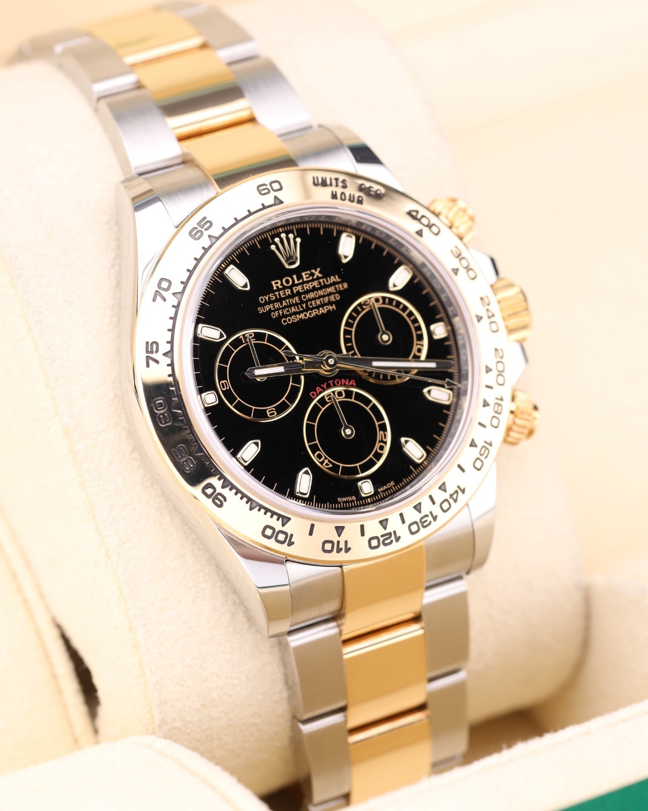 Rolex Daytona Black Dial Two Tone Yellow Gold Oyster 116503 Full Set 2022