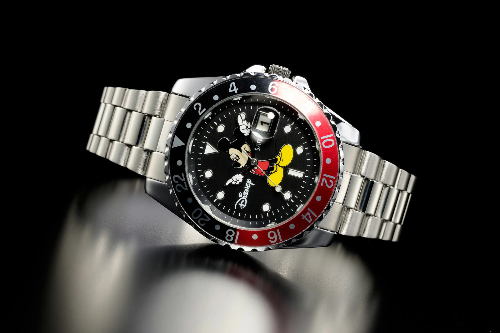 Disney Mickey Mouse ANOTHER HEAVEN GMT Master Submariner Quartz Watch Coca-Cola