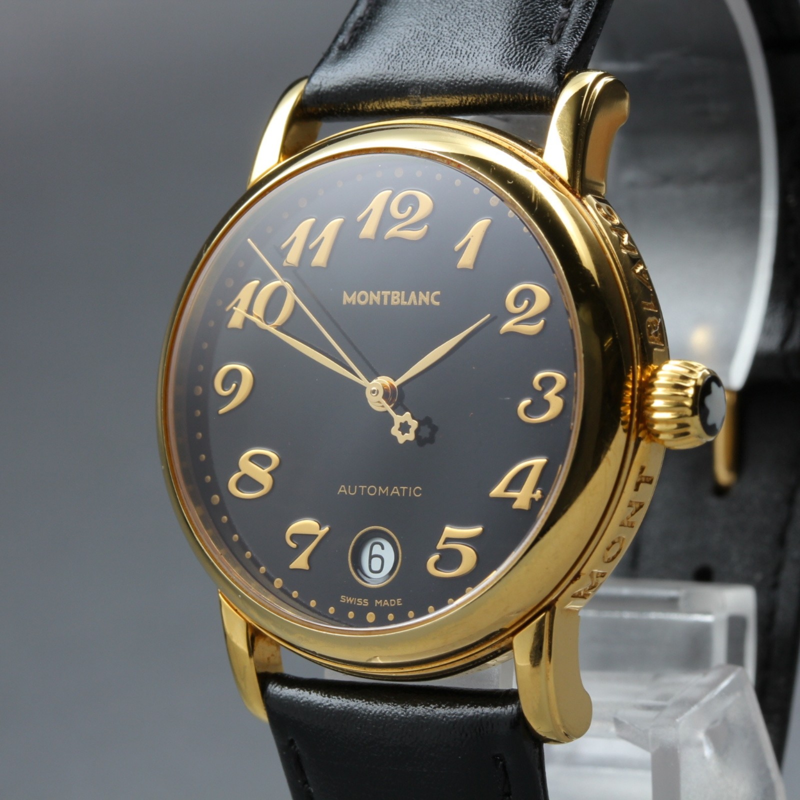 MONTBLANC Meisterstuck 7004 Automat Black Dial Men’s Watch 35mm JAPAN Box