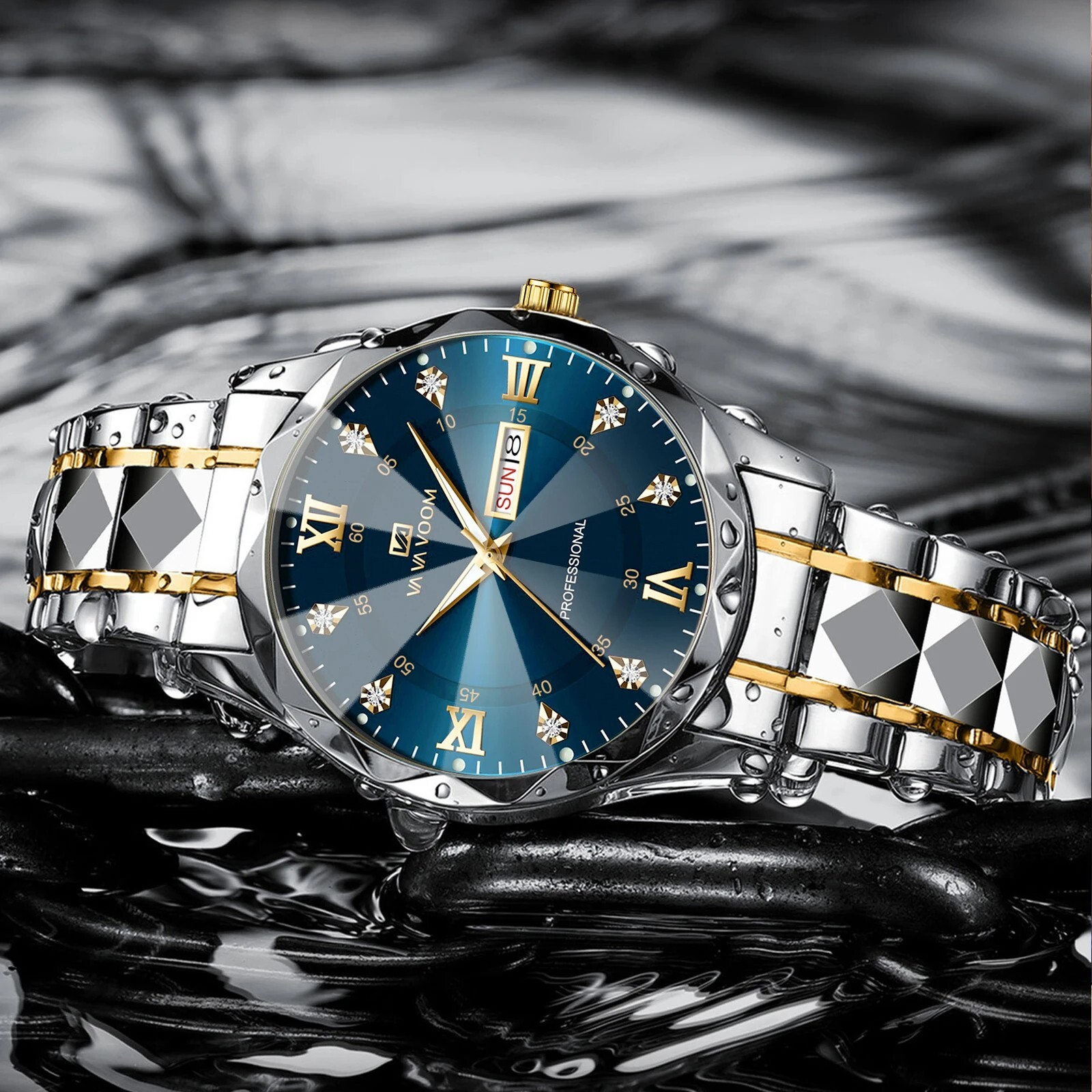 Men’s Watch Relojes De Hombre Stainless Steel Quartz Luminous Classic Watches