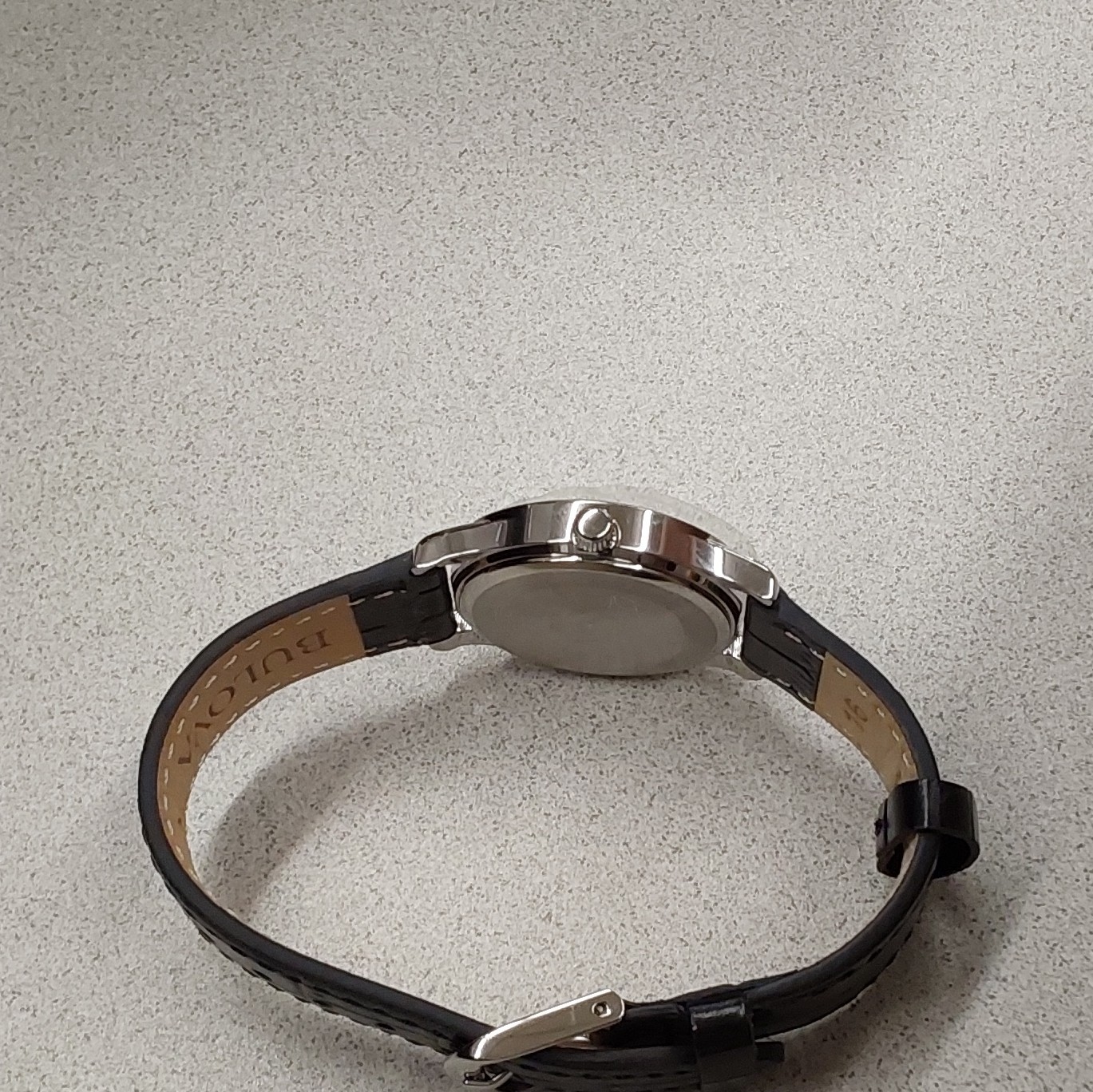 Bulova Bold at Heart Women’s Quartz Analog 34mm Silver/Black Leather Box