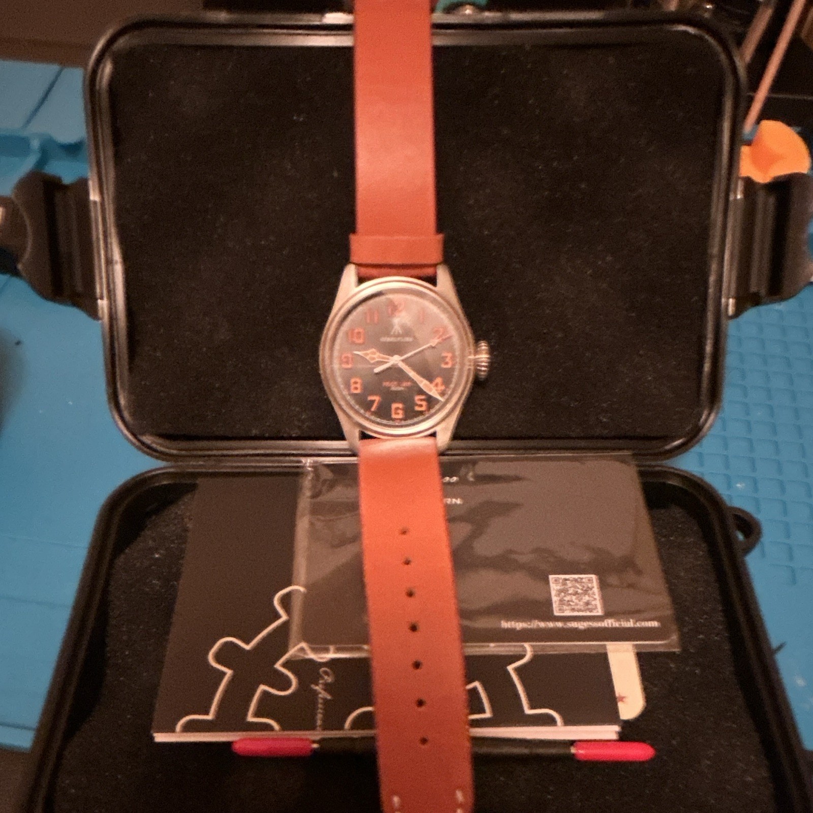 STEELFLIER Pilot 1903 Men’s Automatic 200m Black Dial Brown Leather 39mm