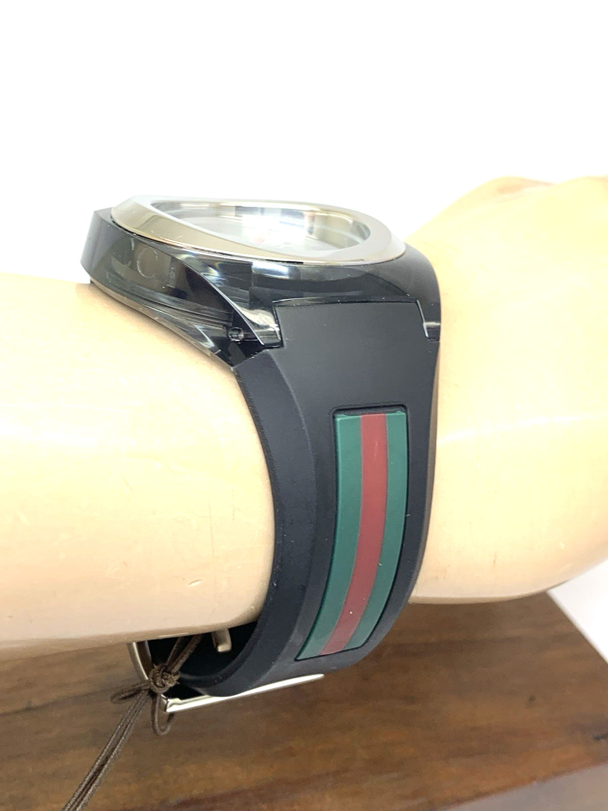 GUCCI Men’s Watch YA137101 Sync Swiss Quartz Black Rubber Band 46mm